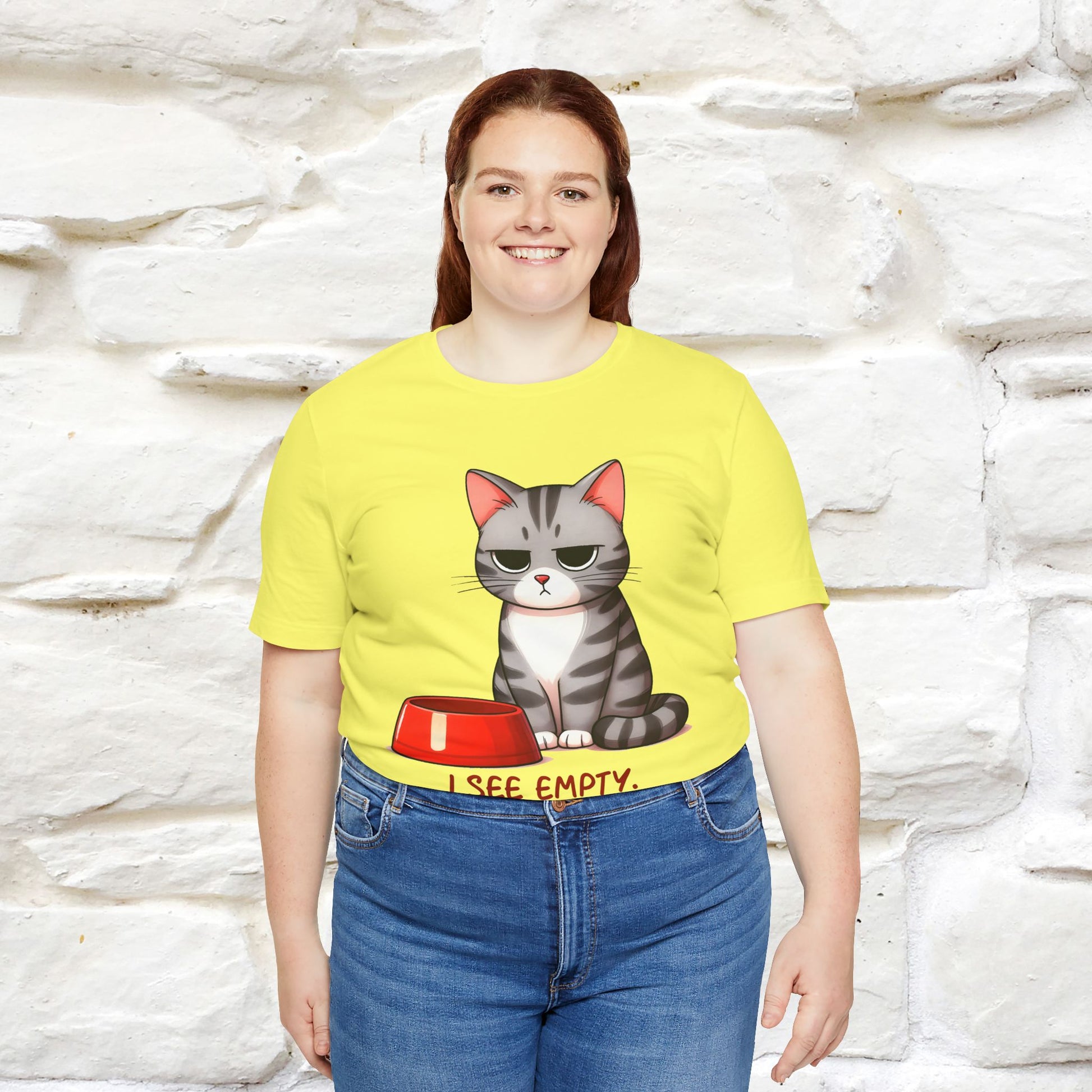 "I See Empty. What Do You See"  | Cat T-Shirt | Nunu&Miao Studio - Nunu&Miao Studio