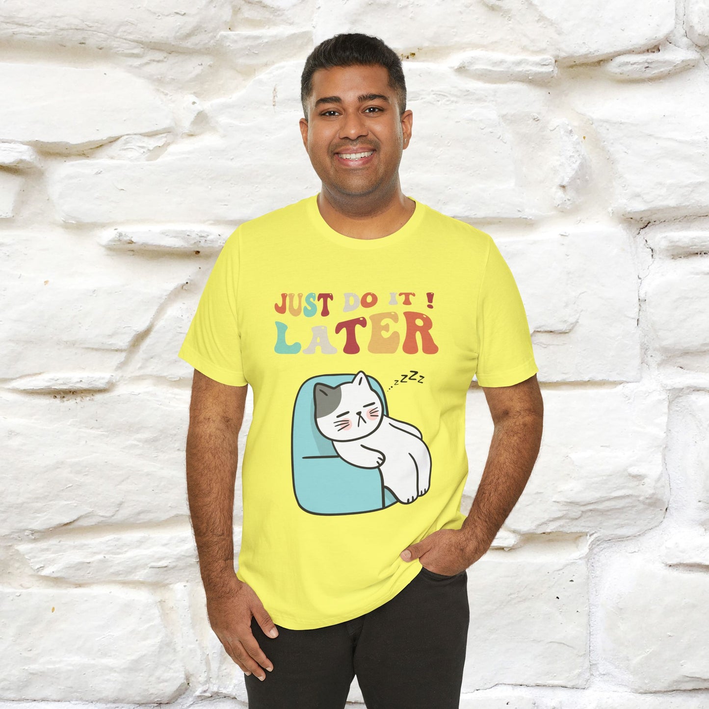 "Just Do It Later" Cat T-shirt |Nunu&Miao Studio - Nunu&Miao Studio
