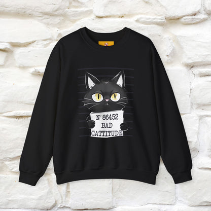 ''Bad Cattitude'' |Cat Sweatshirt | Nunu&Miao Studio