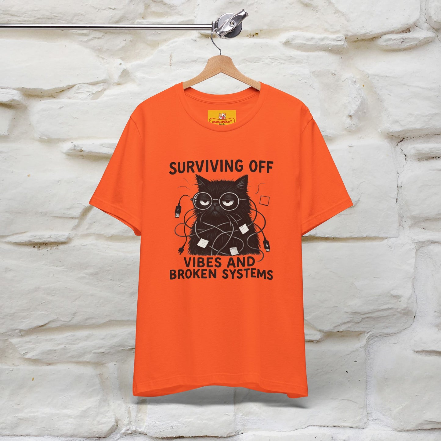 "Surviving Off...Vibes And Broken .. " |Cat T-Shirt | Nunu&Miao Studio - Nunu&Miao Studio