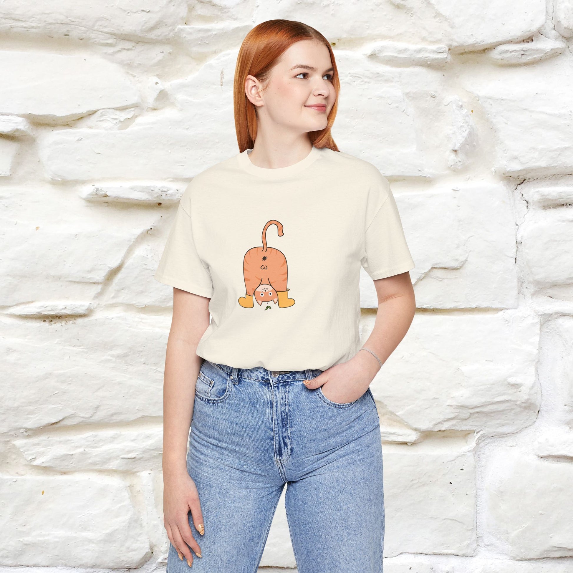 "Sometimes You Need to Look at Life from a Different Perspective" Cat T-Shirt | Front & Back Design | Nunu&Miao Studio - Nunu&Miao Studio