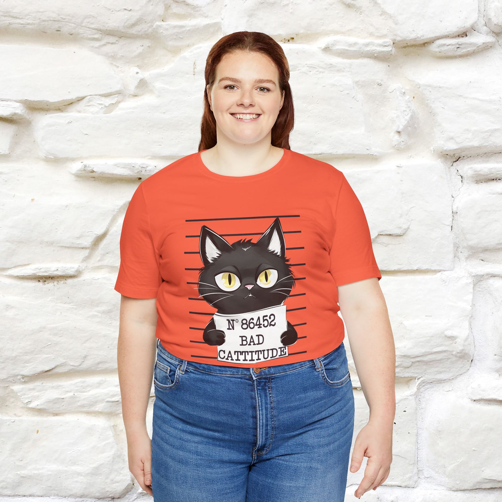 "Bad Cattitude" T-Shirt for Men & Women | 100% Cotton* - Nunu&Miao Studio