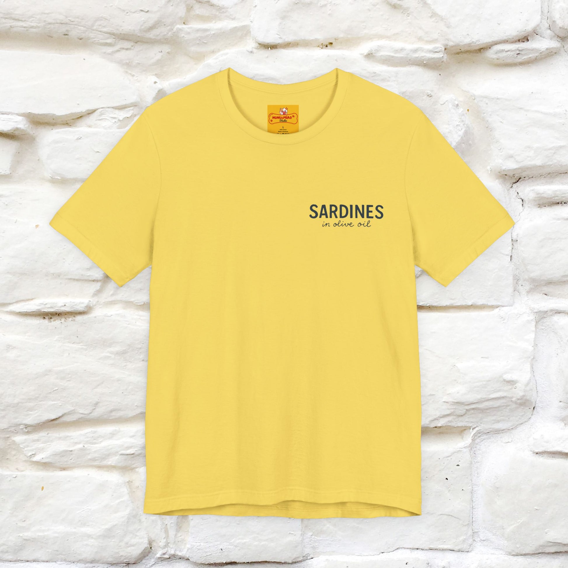 "Sardines In Olive Oil" Cute T-shirt | Front & Back Design|Nunu&Miao Studio - Nunu&Miao Studio