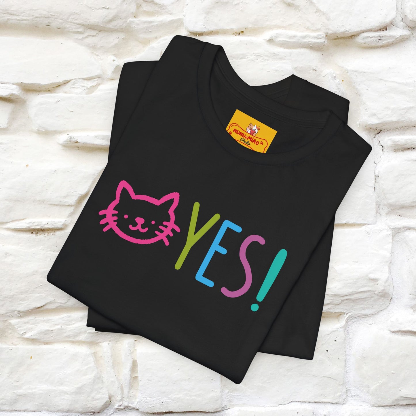 "Yes, Just Do It" Cat T-Shirt| Front & Back Design | Nunu&Miao Studio - Nunu&Miao Studio