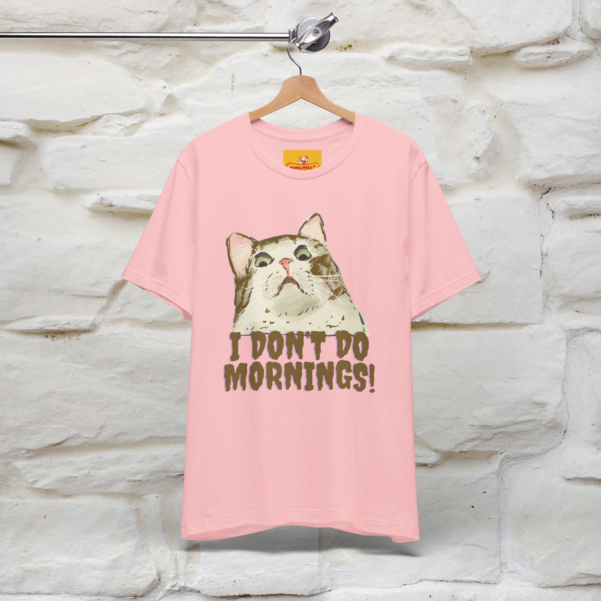 ''I Don't Do Mornings''  Cat T-shirt | Cat T-Shirt | Nunu&Miao Studio - Nunu&Miao Studio