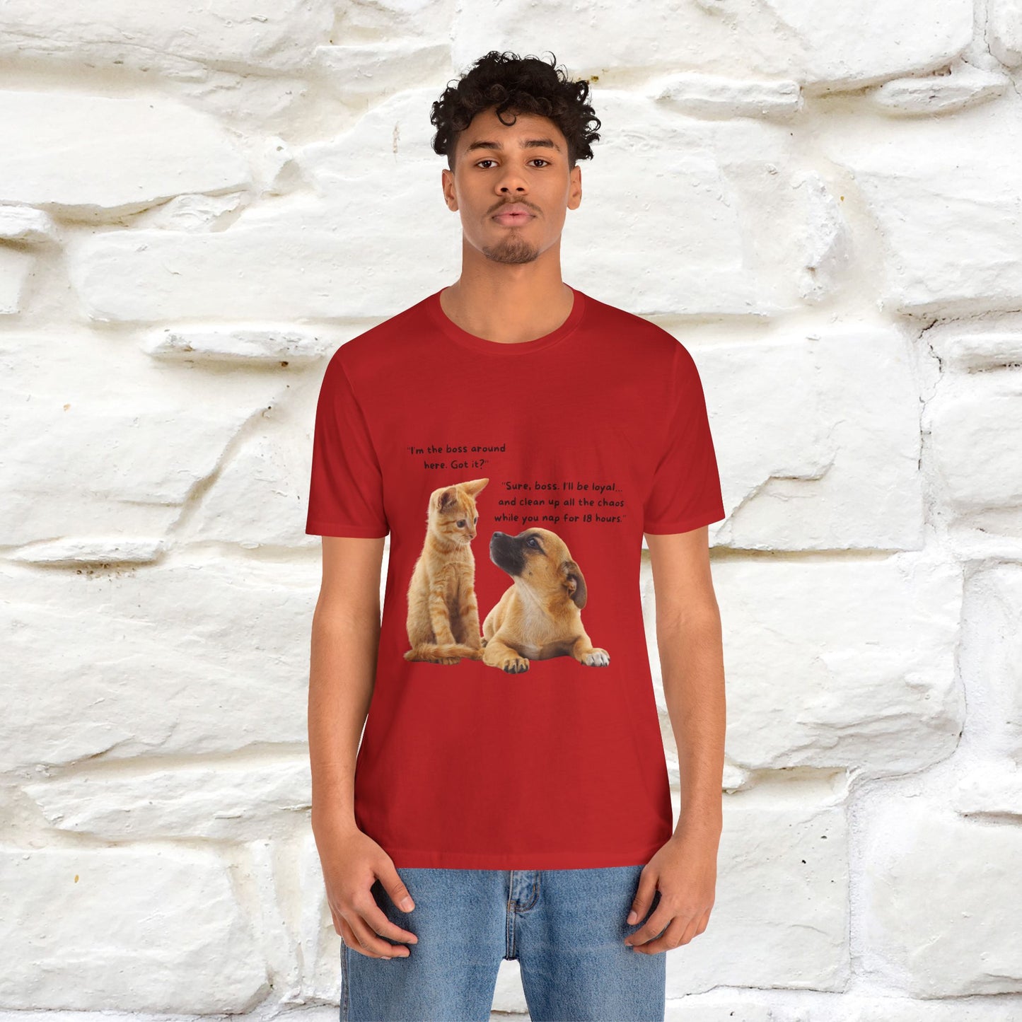 ''I am The Boss Here'' Funny Cat T-shirt for Men and Women  100% Cotton* - Nunu&Miao Studio