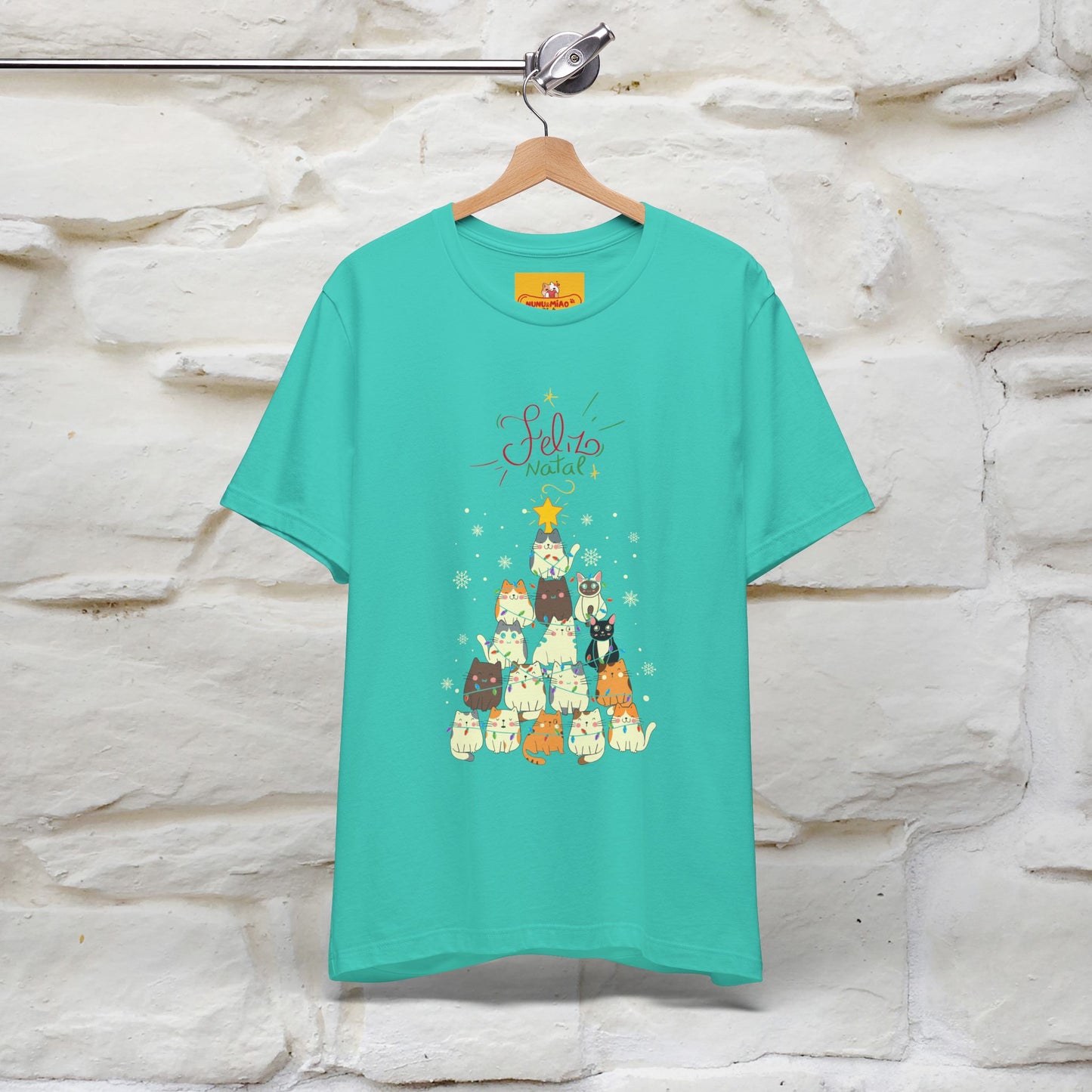 "Feliz Natal" Cat T-shirt|Nunu&Miao Studio - Nunu&Miao Studio