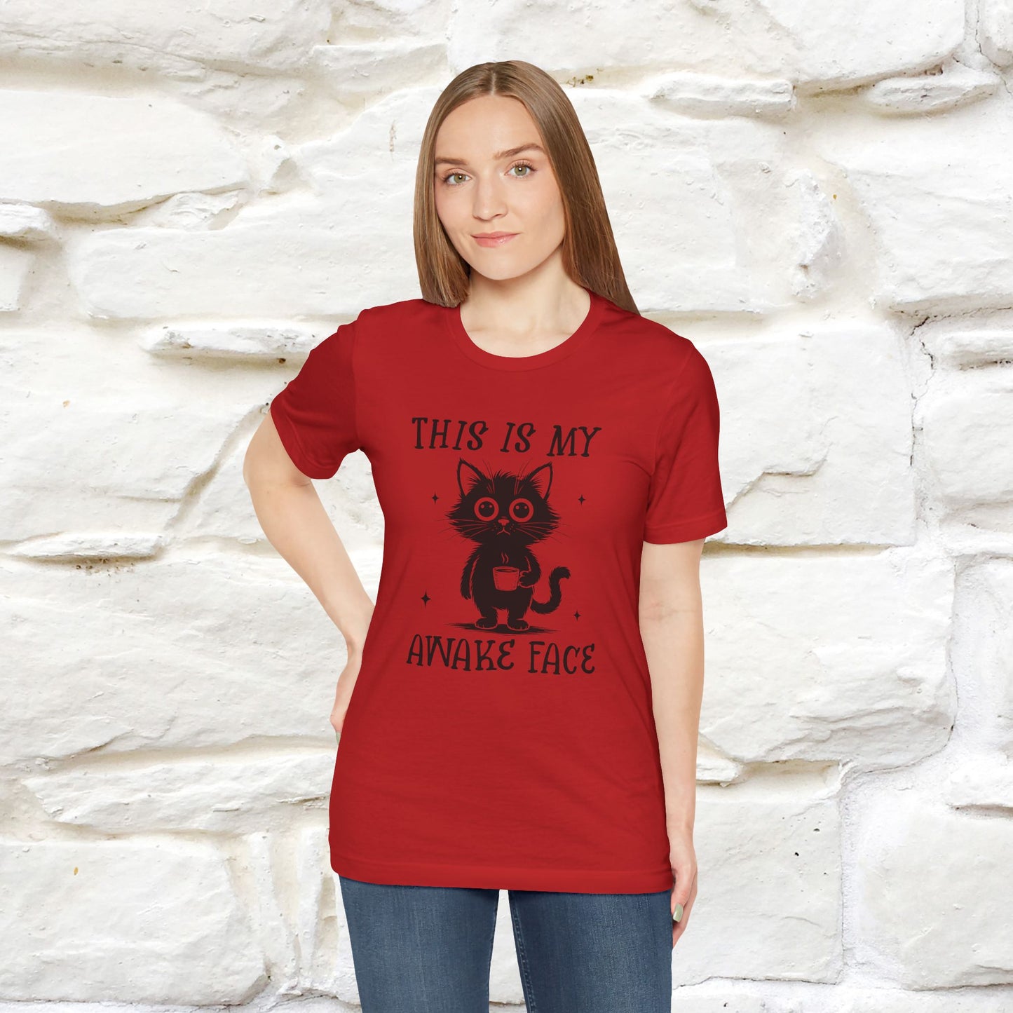 "This is My Awake Face" Cat T-Shirt | Funny Design | Nunu&Miao Studio - Nunu&Miao Studio