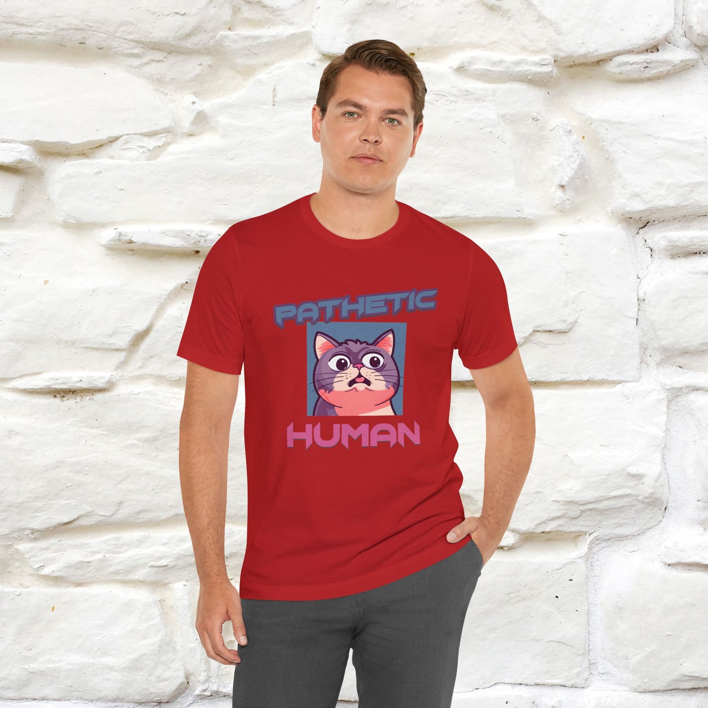 ''Pathetic Human'' | Funny Cat T-Shirt | Nunu&Miao Studio - Nunu&Miao Studio