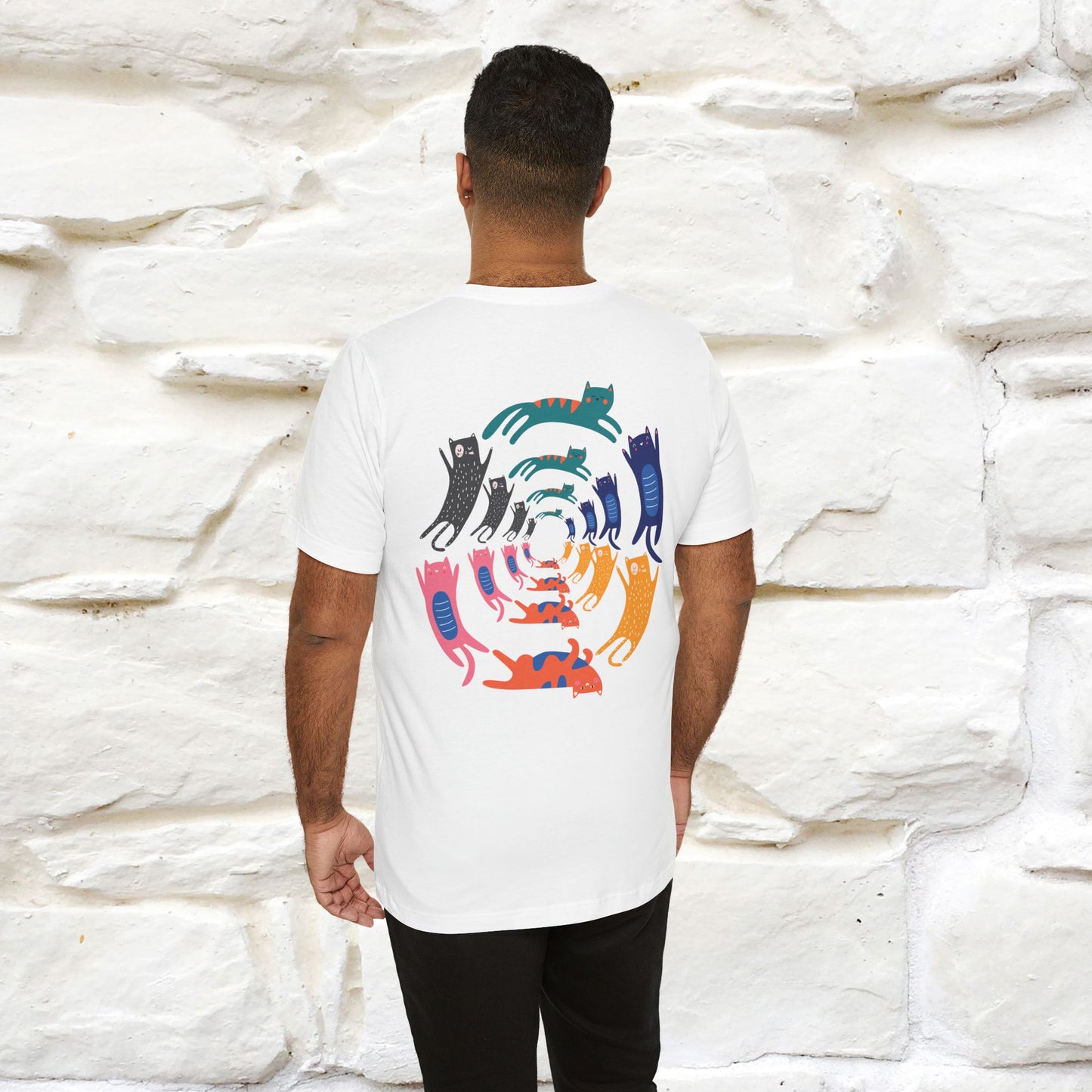 "The Hypnotic Meow'' Cat T-Shirt Front and Back Design | Nunu&Miao Studio - Nunu&Miao Studio