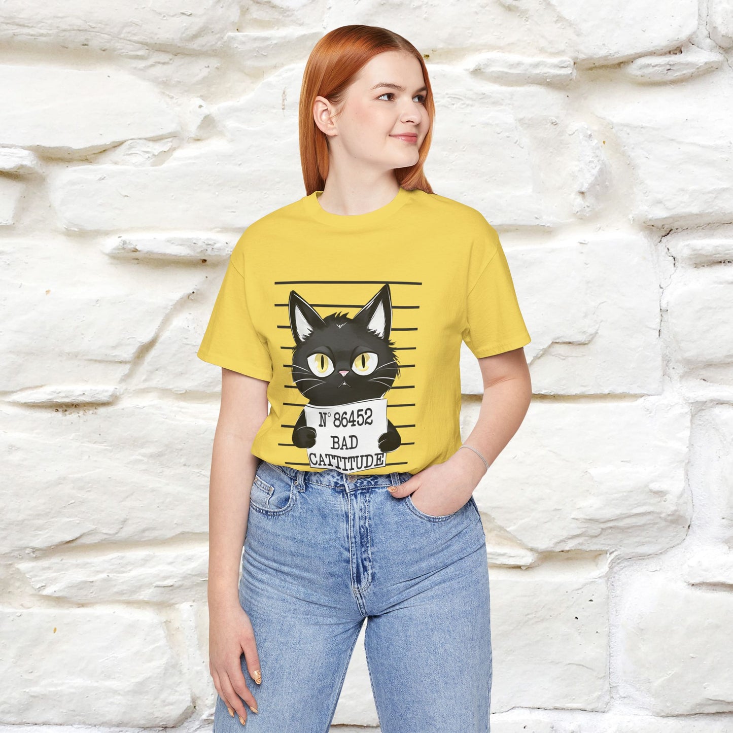 "Bad Cattitude" Cat T-Shirt | Nunu&Miao Studio - Nunu&Miao Studio
