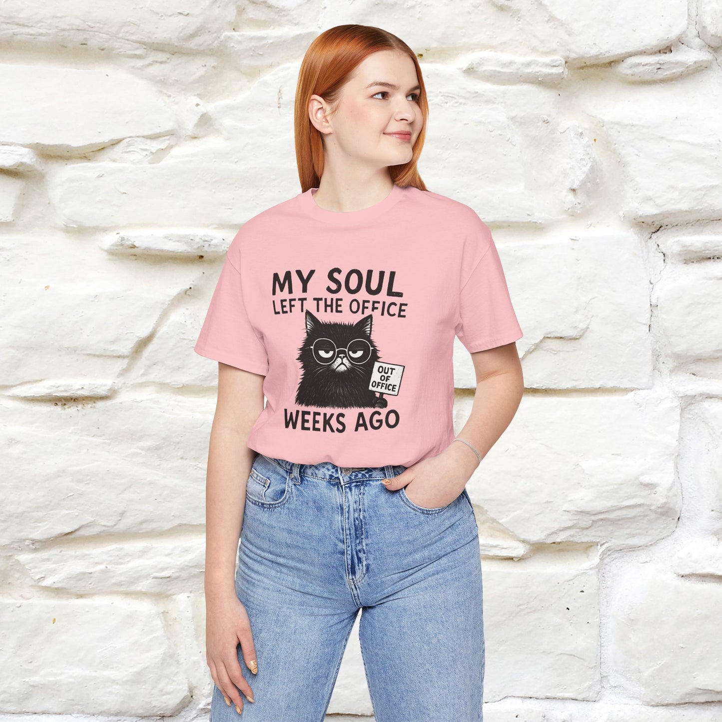 "My Soul Left The Office..." |Funny Cat T-Shirt | Nunu&Miao Studio - Nunu&Miao Studio