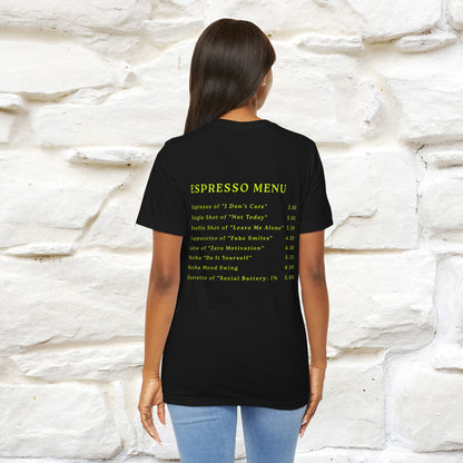 "More Espresso Less Depresso" |Cat T-Shirt | Nunu&Miao Studio - Nunu&Miao Studio