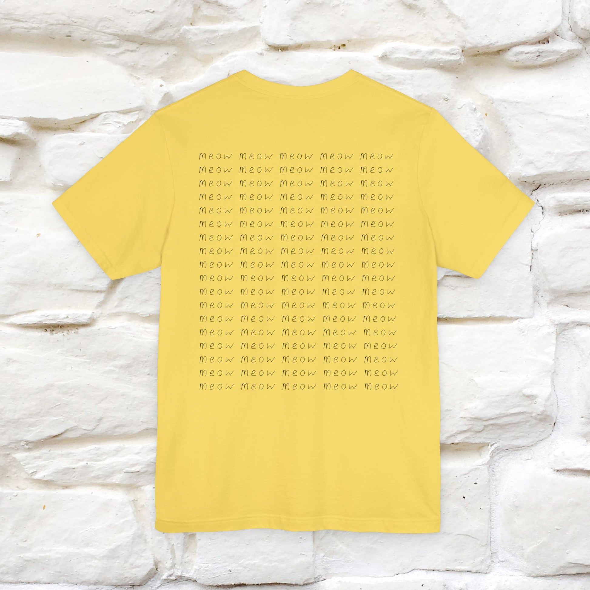 "Meow Meow Meow" Cat T-Shirt | Front & Back Design | Nunu&Miao Studio - Nunu&Miao Studio