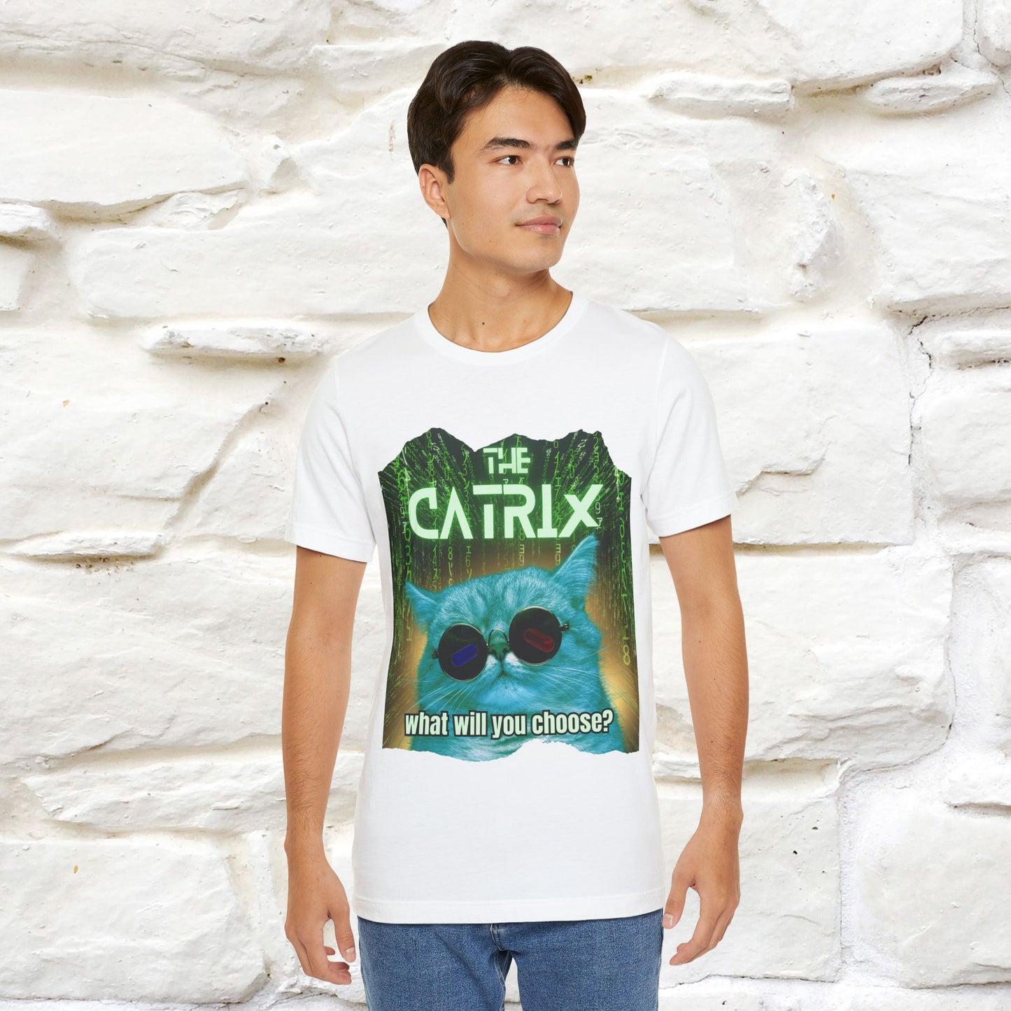 ''The Catrix: What Will You Choose?'' Cat T-Shirt | Nunu&Miao Studio - Nunu&Miao Studio