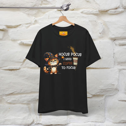 ''Hocus Pocus I Need Coffe To Focus'' Funny Cat Shirt | Nunu&Miao Studio - Nunu&Miao Studio