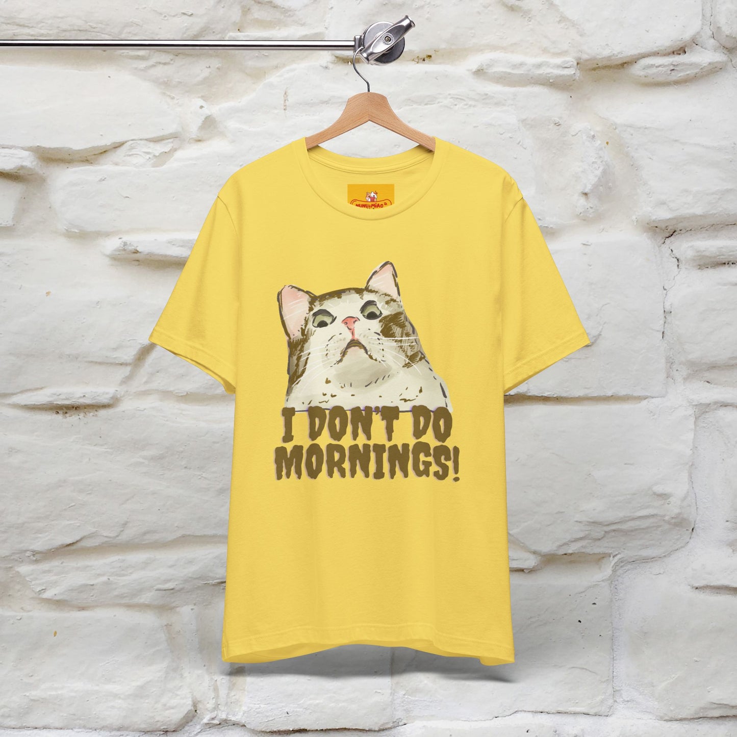 ''I Don't Do Mornings''  Cat T-shirt | Cat T-Shirt | Nunu&Miao Studio - Nunu&Miao Studio