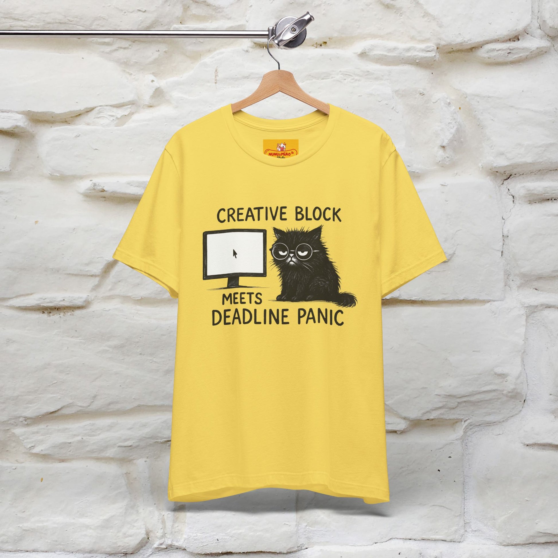 "Creative Block Meets Deadline..." |Cat T-Shirt | Nunu&Miao Studio - Nunu&Miao Studio