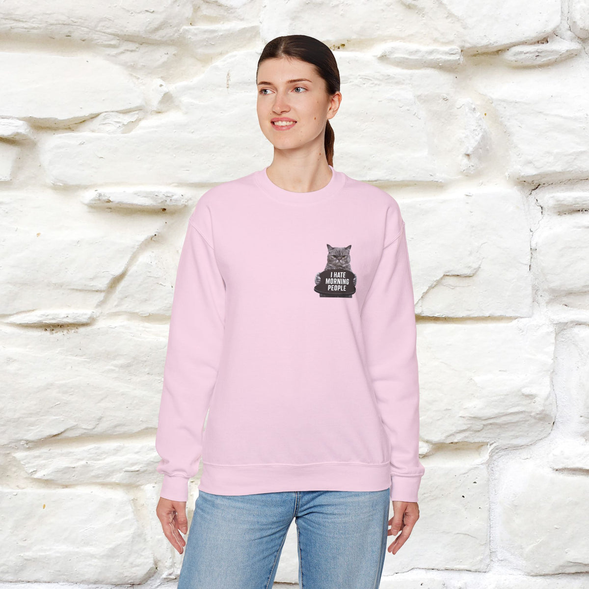 "I Hate Morning People'' |Cat Sweatshirt | Nunu&Miao Studio