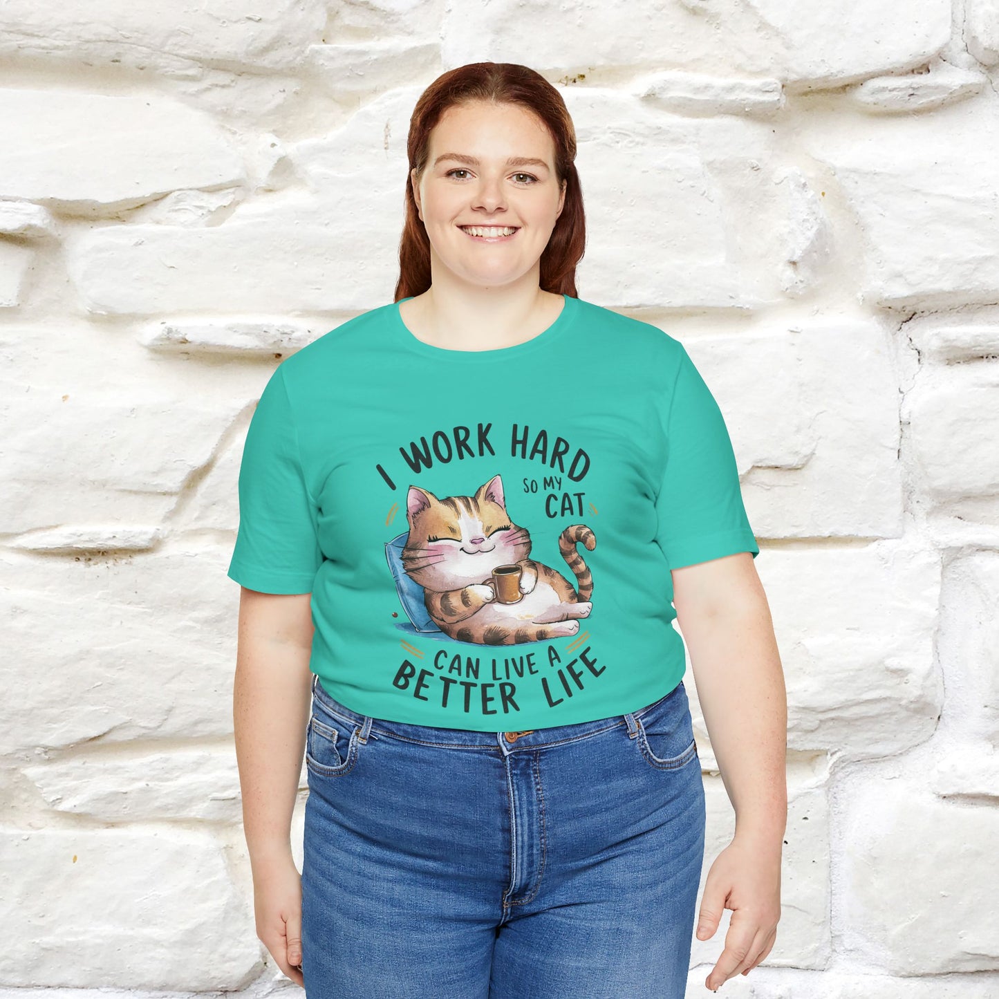 I Work Hard So My Cat Can Have a Better Life | Funny Cat Shirt  | Nunu&Miao Studio - Nunu&Miao Studio
