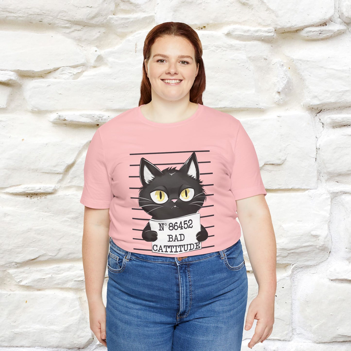 "Bad Cattitude" T-Shirt for Men & Women | 100% Cotton* - Nunu&Miao Studio