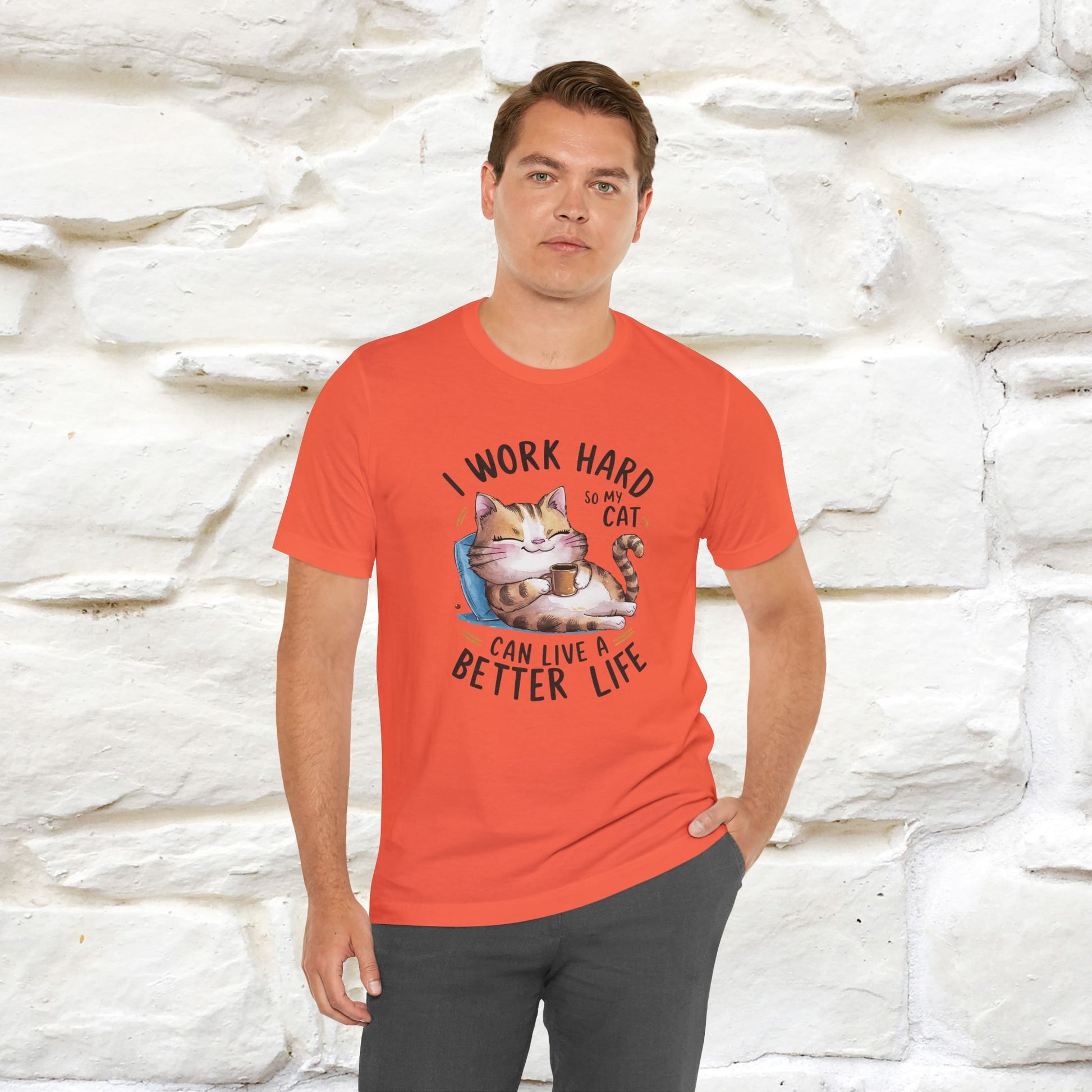 I Work Hard So My Cat Can Have a Better Life | Funny Cat Shirt  | Nunu&Miao Studio - Nunu&Miao Studio