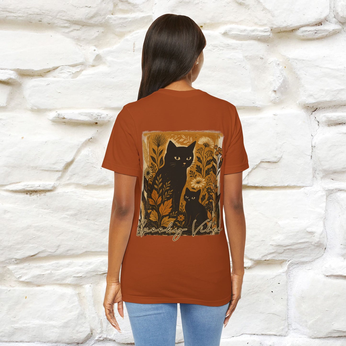 "Spooky Vibes" Cat T-shirt |Nunu&Miao Studio - Nunu&Miao Studio