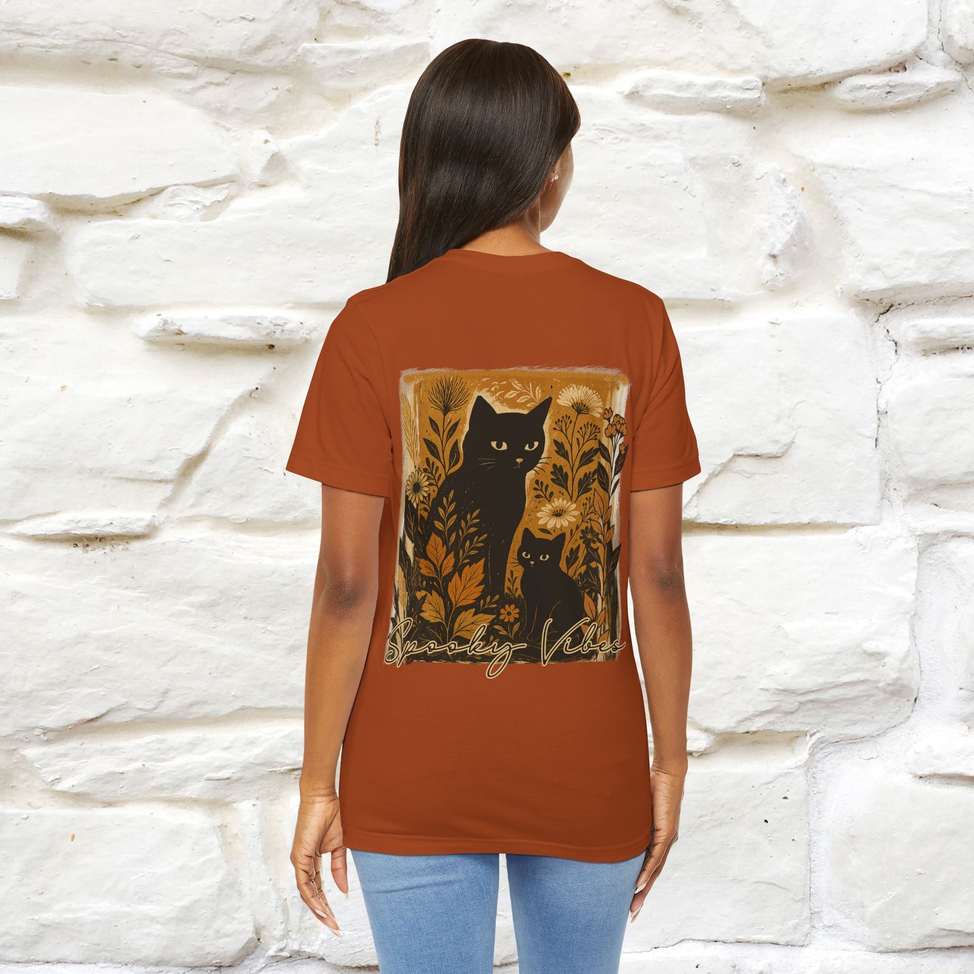"Spooky Vibes" Cat T-shirt |Nunu&Miao Studio - Nunu&Miao Studio