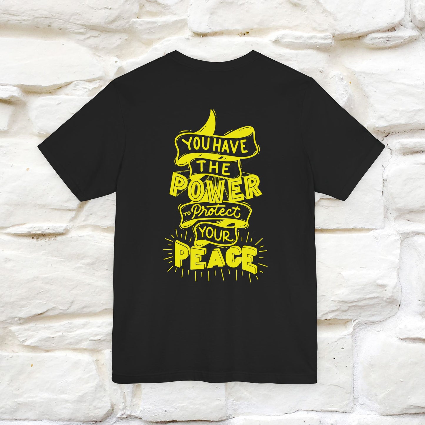 "You Have the Power to Protect Your Peace" Cat T-Shirt| Front & Back Design | Nunu&Miao Studio - Nunu&Miao Studio