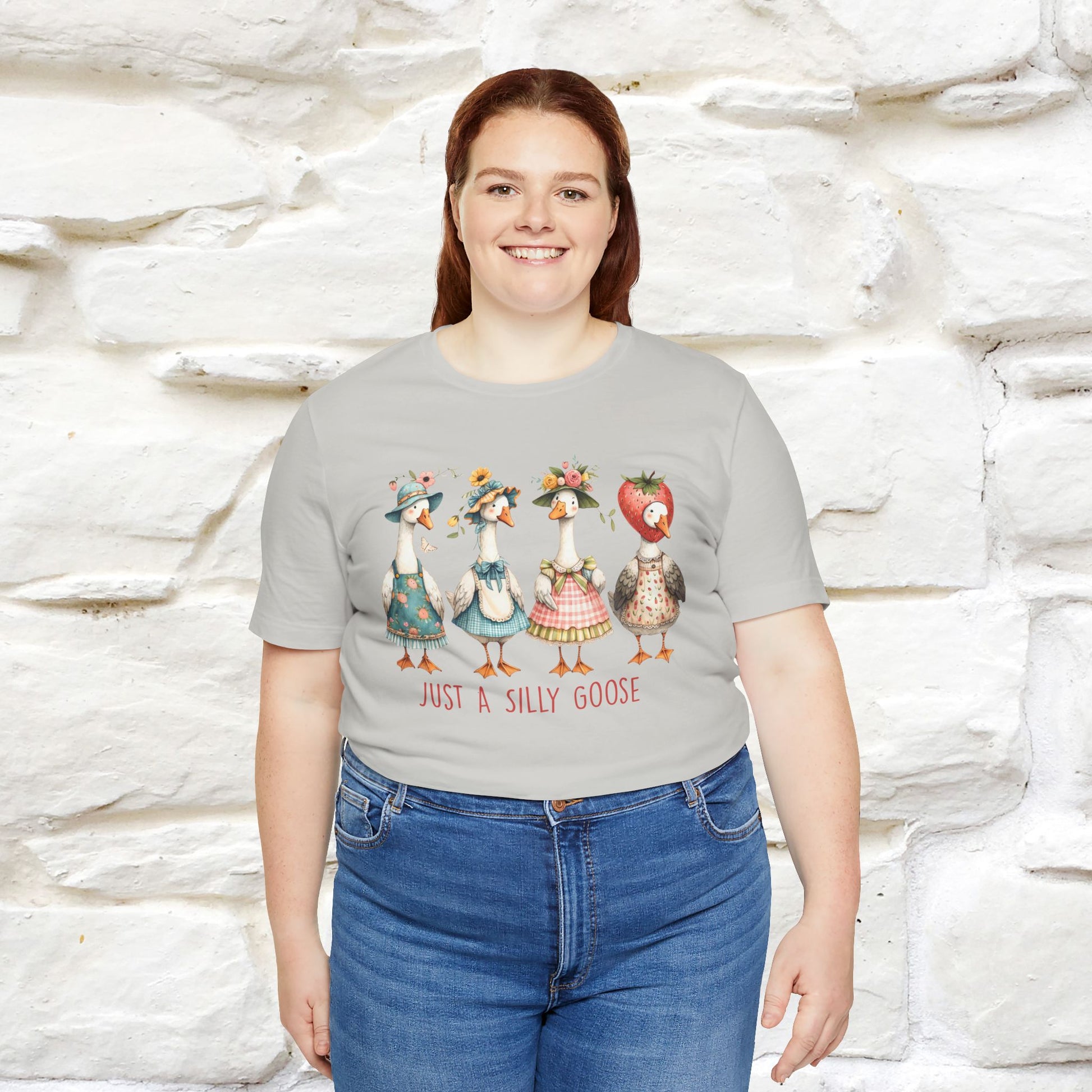 "Just A Silly Goose" Cute T-shirt |Nunu&Miao Studio - Nunu&Miao Studio