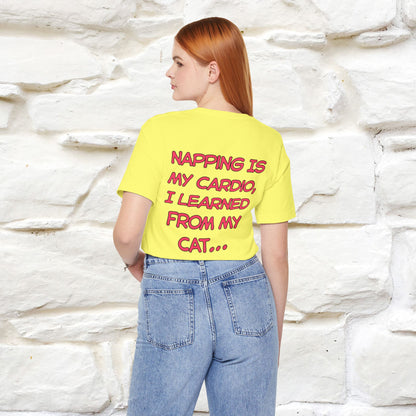 "Napping Is My Cardio, I Learned From My Cat…" Funny Cat T-shirt | Nunu&Miao Studio - Nunu&Miao Studio