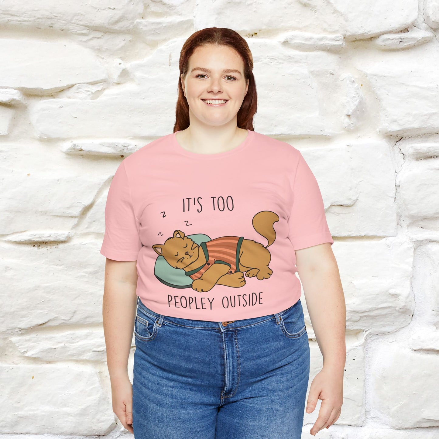''It’s Too Peopley Outside'' | Funny Cat T-Shirt | Nunu&Miao Studio - Nunu&Miao Studio