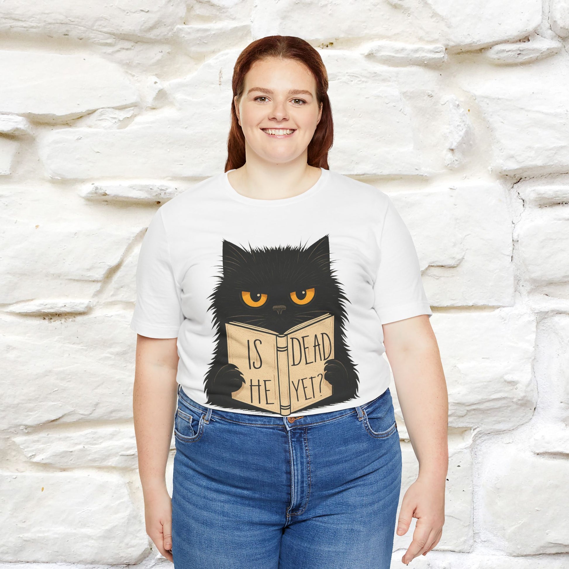 "Is He Dead Yet" |Cat T-Shirt | Nunu&Miao Studio - Nunu&Miao Studio