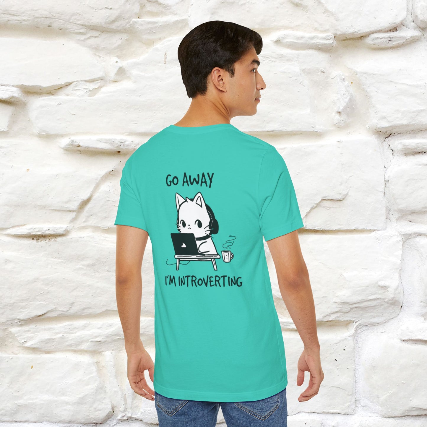 ''Go Away, I’m Introverting'' Cat T-Shirt | Nunu & Miao Studio - Nunu&Miao Studio