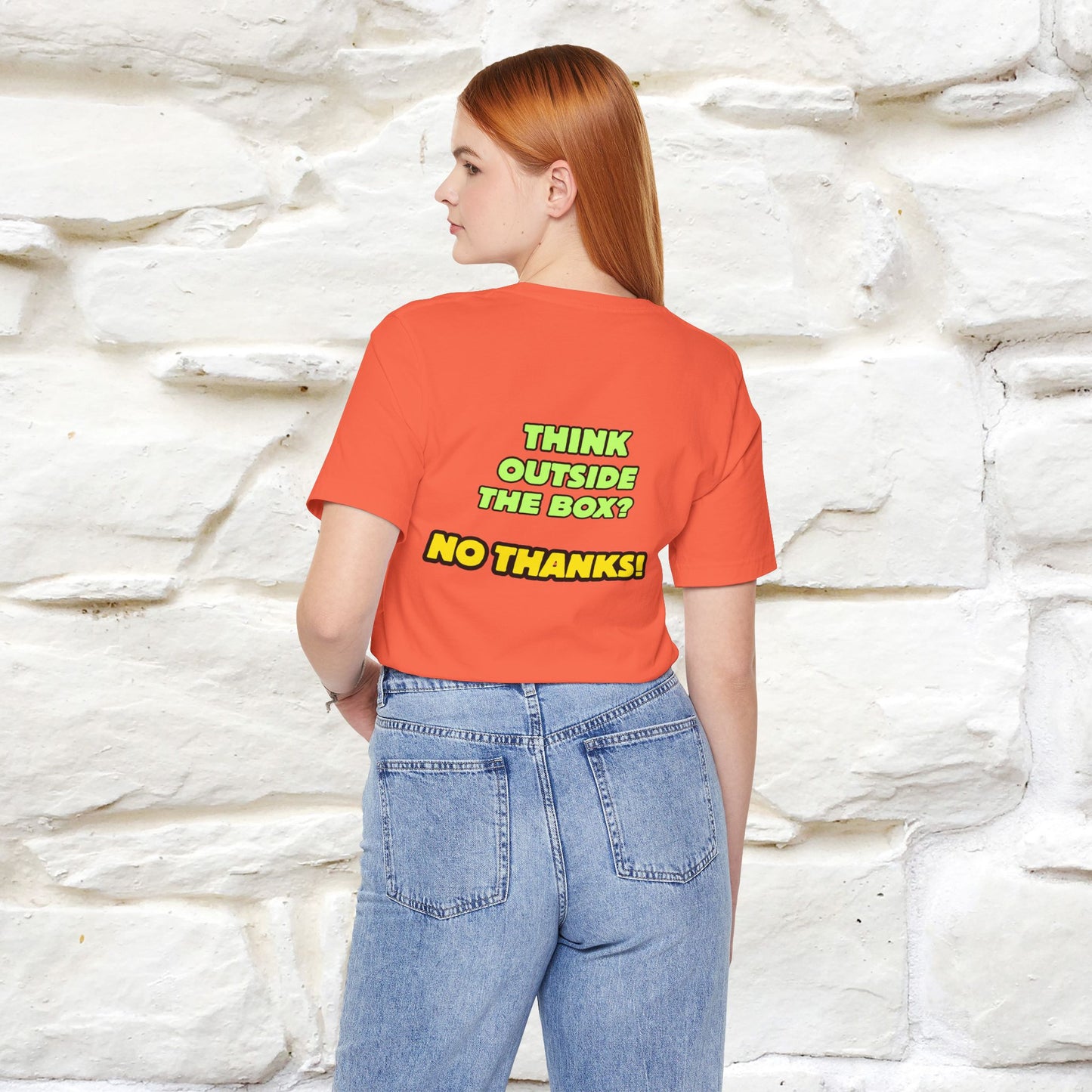 "Think outside the box? No thanks." Cat T-Shirt | Nunu&Miao Studio - Nunu&Miao Studio