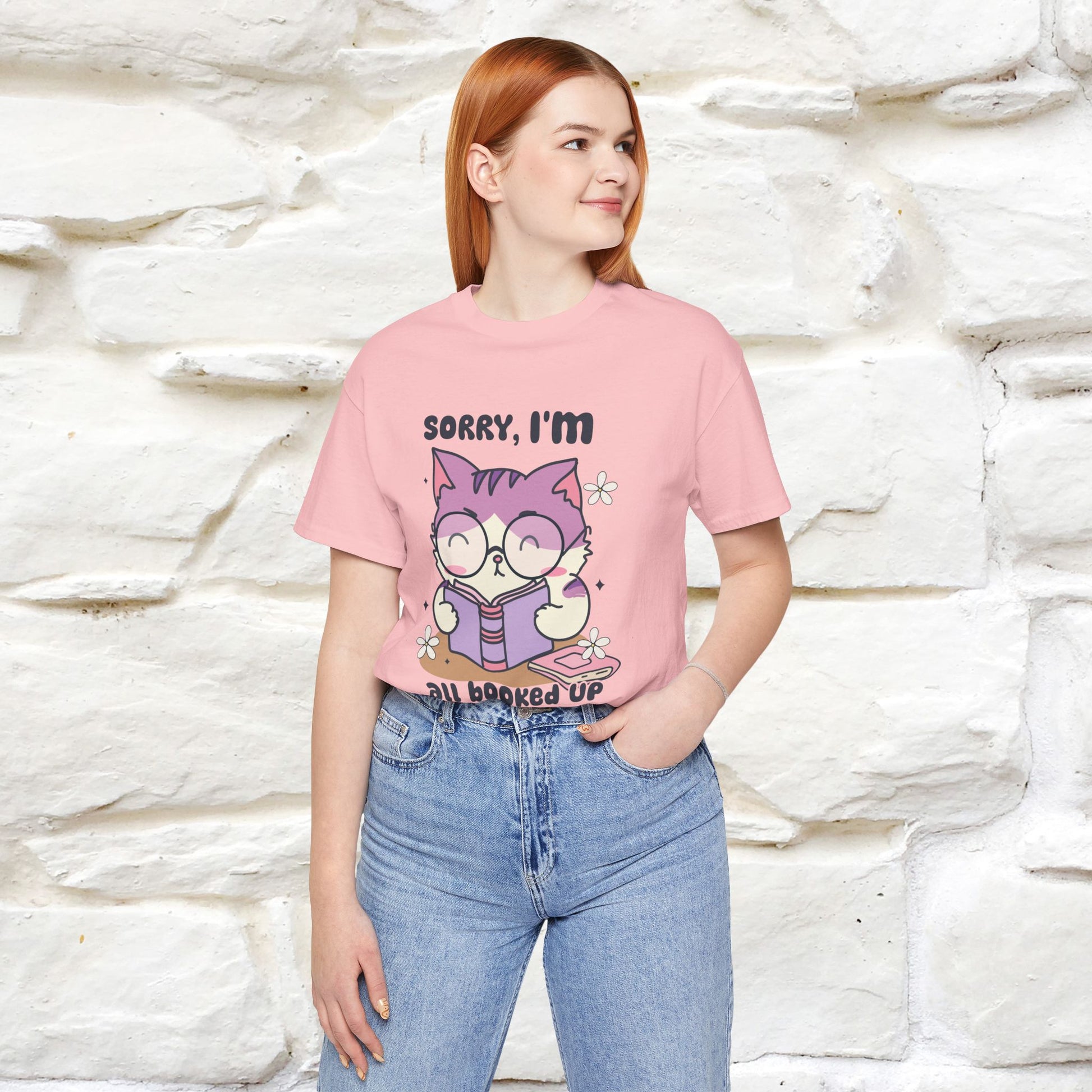''Sorry I am All Booked Up| Cute Cat T-Shirt |Nunu&Miao Studio - Nunu&Miao Studio