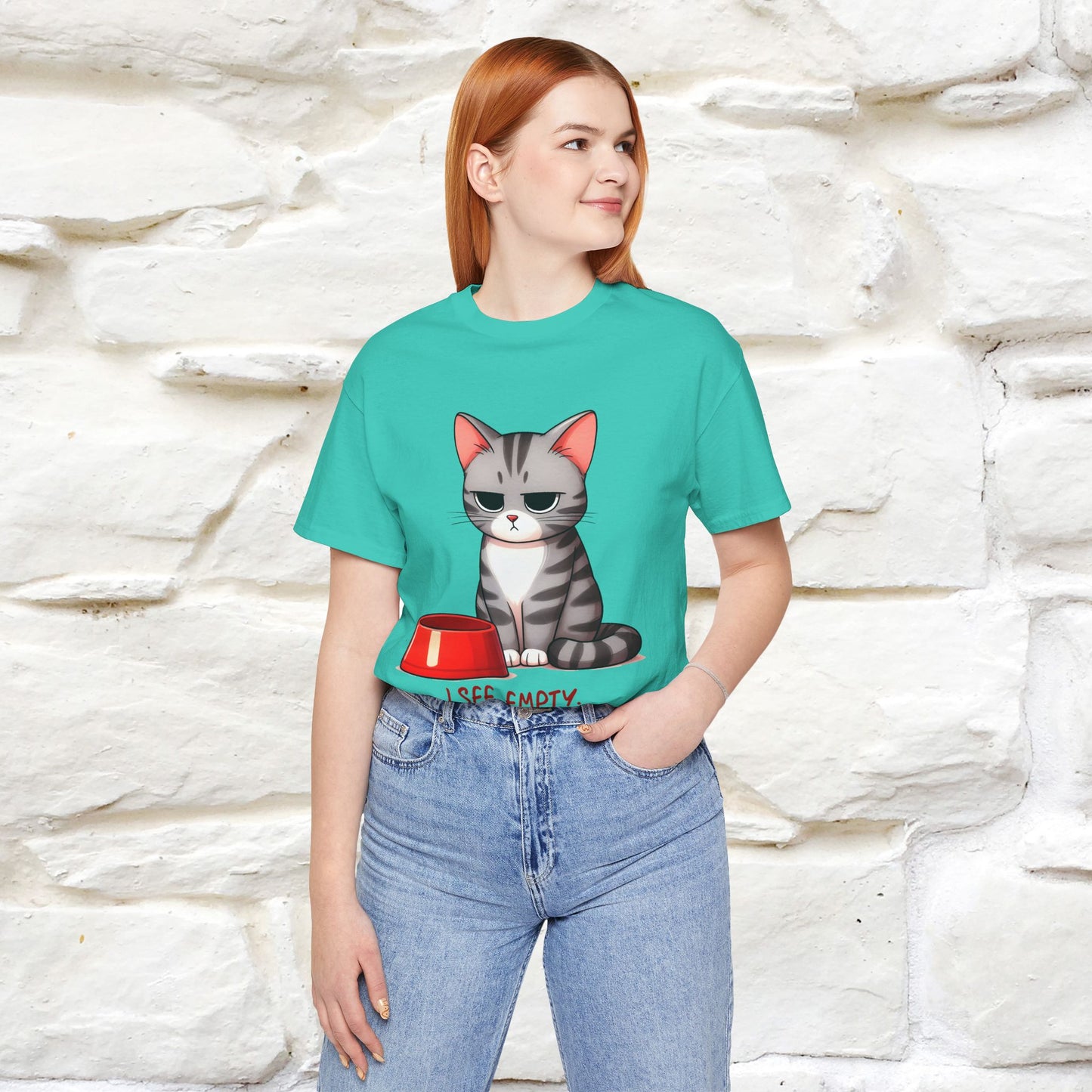 "I See Empty. What Do You See"  | Cat T-Shirt | Nunu&Miao Studio - Nunu&Miao Studio