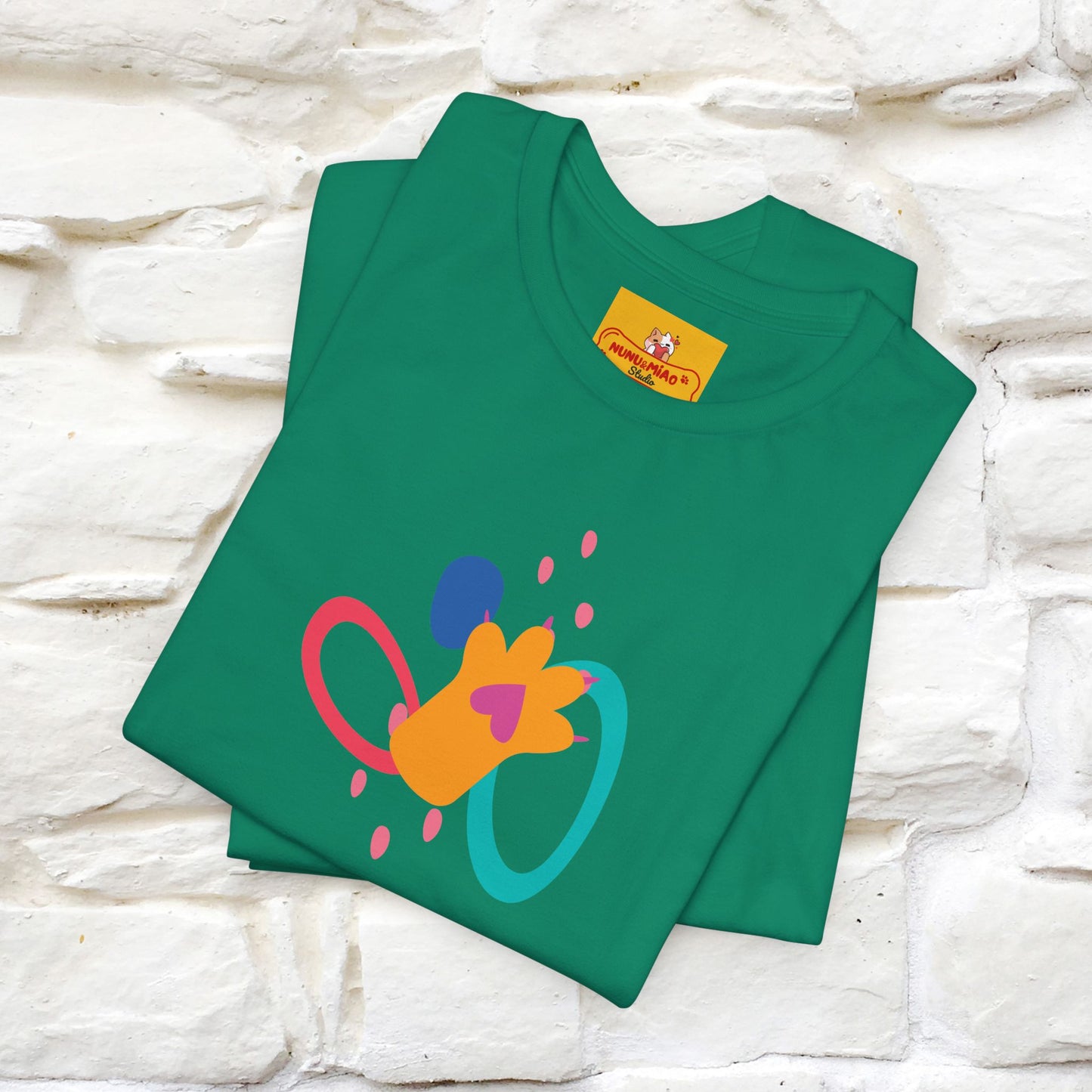 ''The Power Of Meow'' Cat T-Shirt Front and Back Design | Nunu&Miao Studio - Nunu&Miao Studio