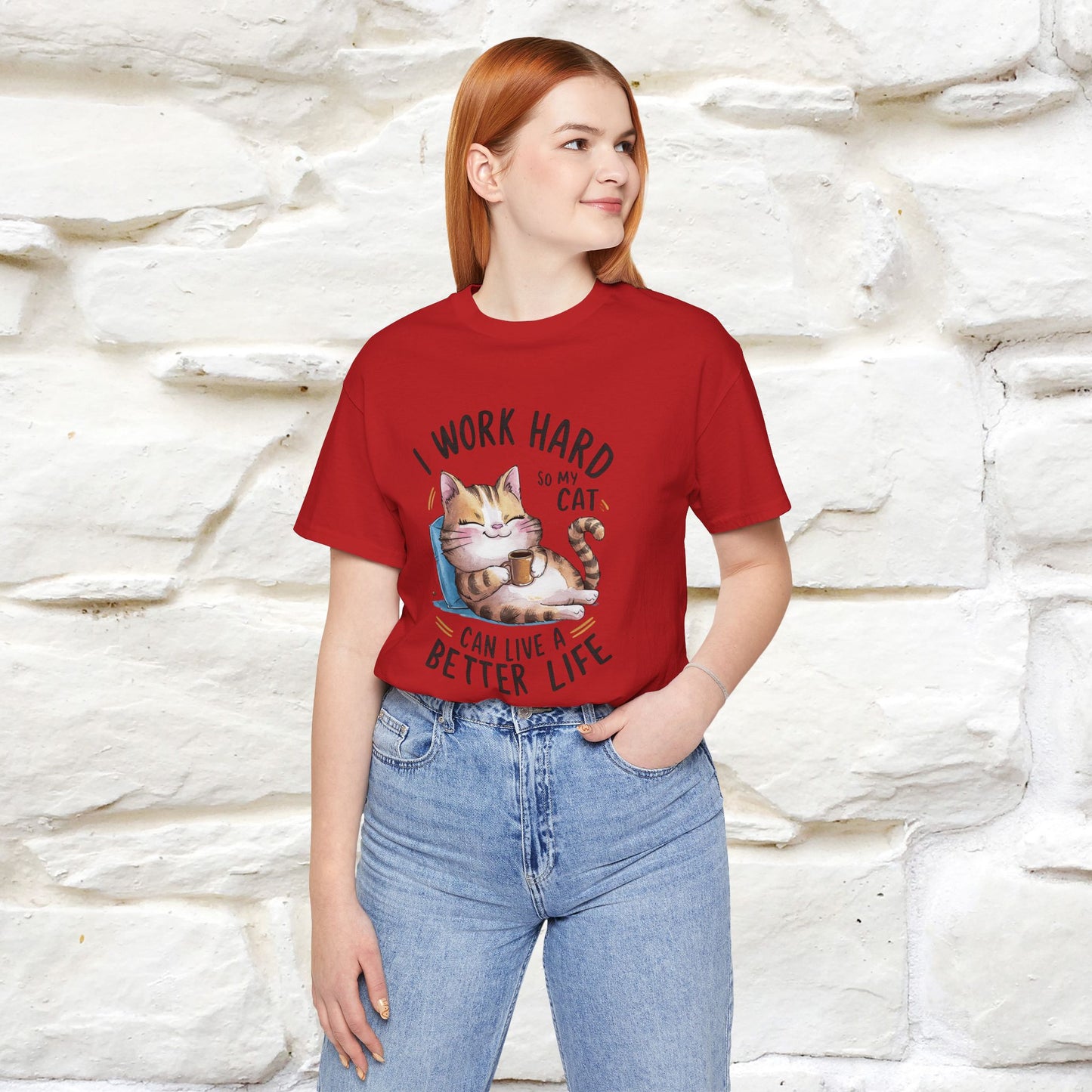 I Work Hard So My Cat Can Have a Better Life | Funny Cat Shirt  | Nunu&Miao Studio - Nunu&Miao Studio