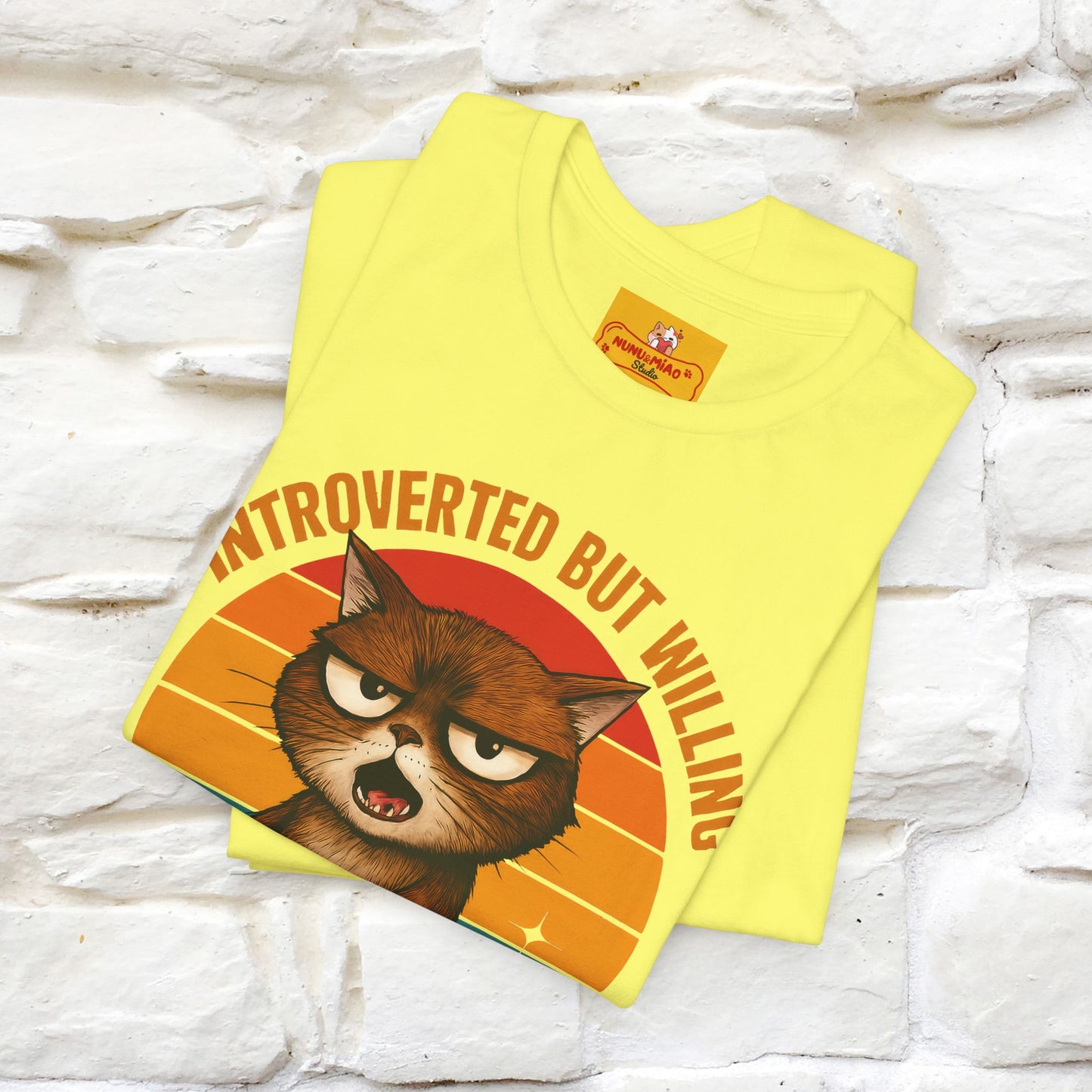 "Introverted But Willing To Discuss Cats" Antisocial Cat T-shirt |Nunu&Miao Studio - Nunu&Miao Studio