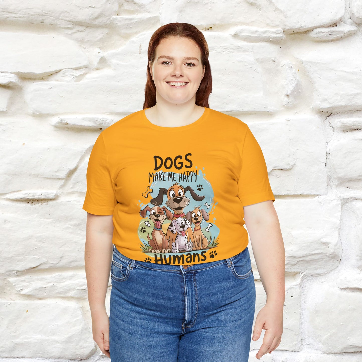 " Dogs Make Me Happy ..."  T-shirt |Nunu&Miao Studio - Nunu&Miao Studio