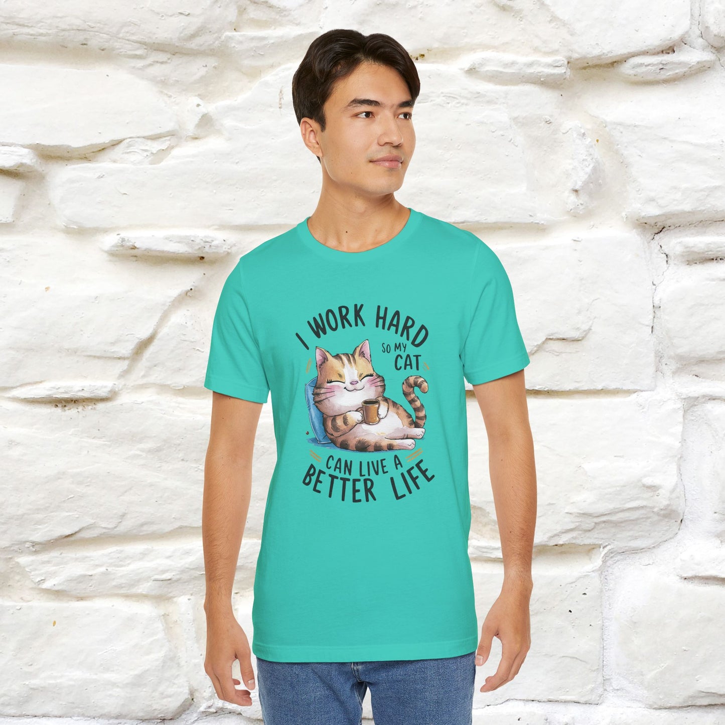 I Work Hard So My Cat Can Have a Better Life | Funny Cat Shirt  | Nunu&Miao Studio - Nunu&Miao Studio