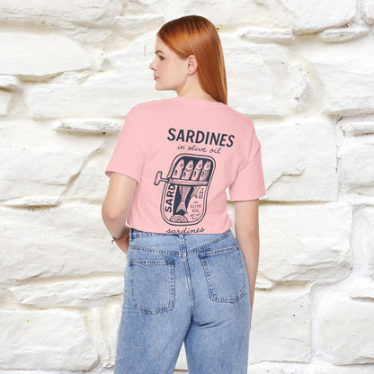 "Sardines In Olive Oil" Cute T-shirt | Front & Back Design|Nunu&Miao Studio - Nunu&Miao Studio