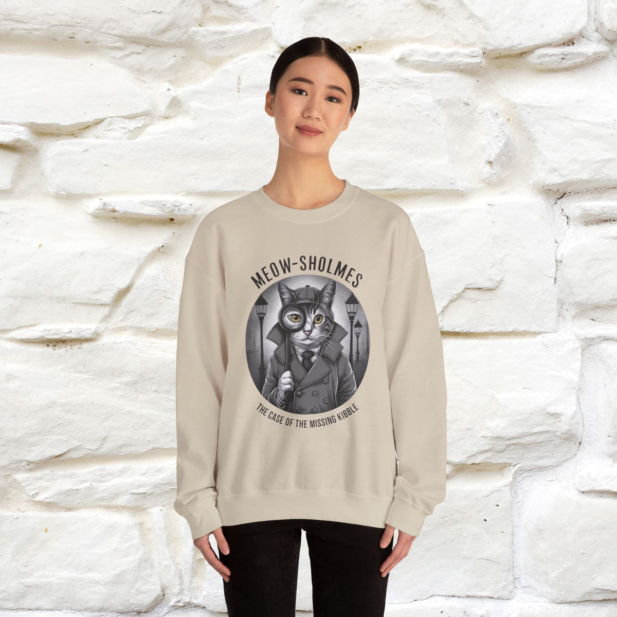 "Meow-sholmes'' |Cat Sweatshirt | Nunu&Miao Studio