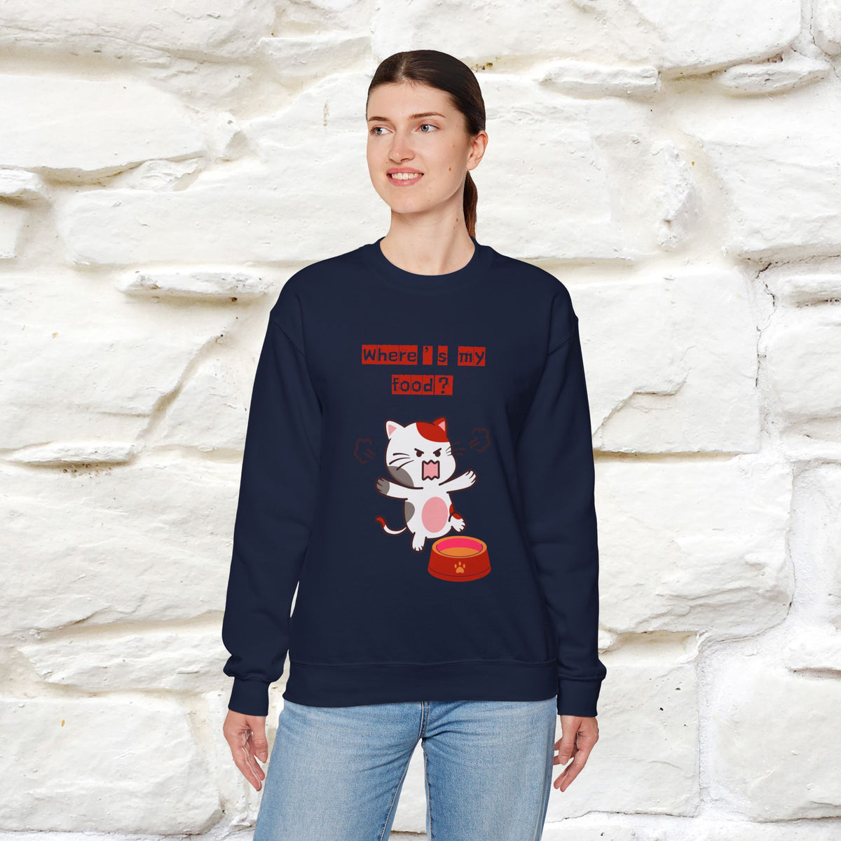 ''Where's My Food'' | Cute Cat Sweatshirt | Nunu&Miao Studio