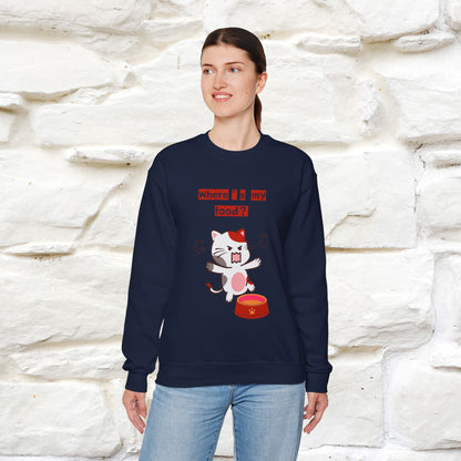 ''Where's My Food'' | Cute Cat Sweatshirt | Nunu&Miao Studio