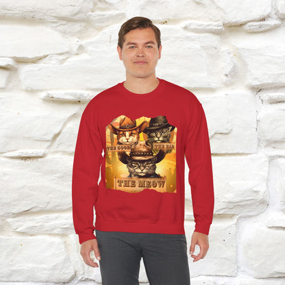 ''The Good, the Bad, and the Meow'' |Cat Sweatshirt | Nunu&Miao Studio