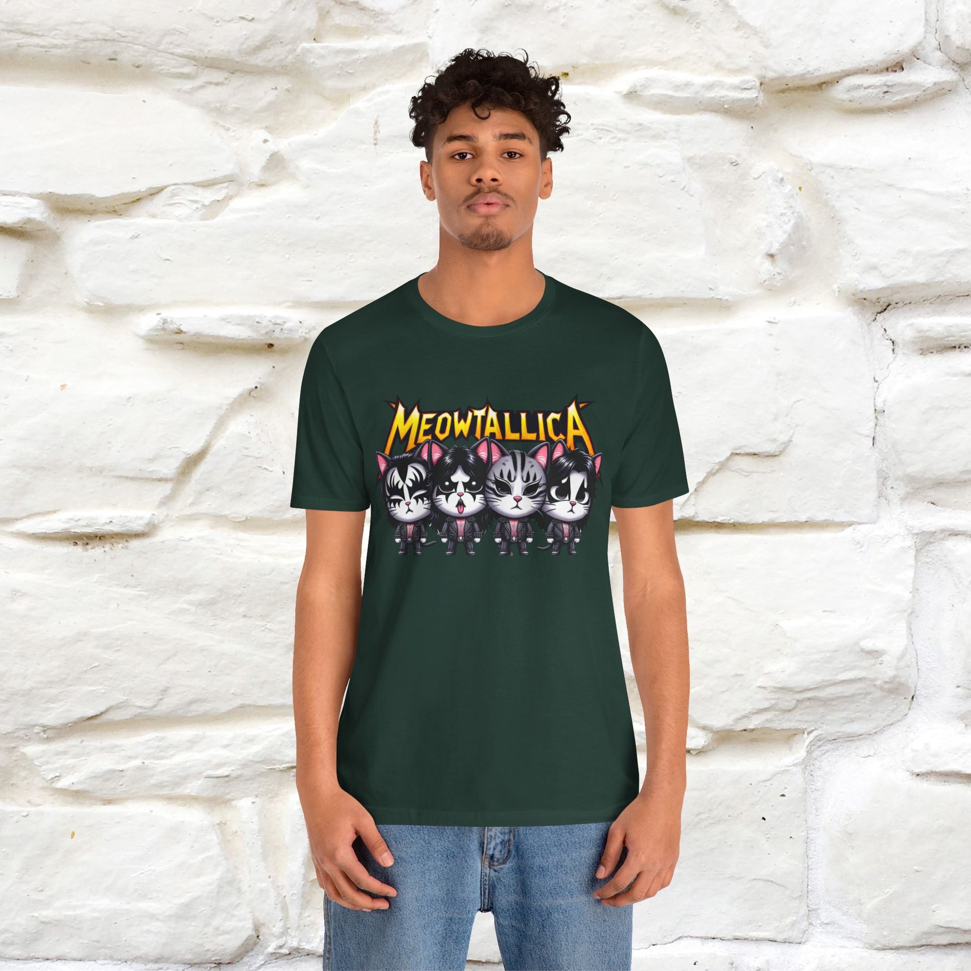 Meowtallica T-Shirt | Rock-Inspired Cat Tee| Nunu&Miao Studio - Nunu&Miao Studio