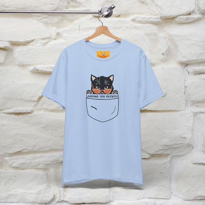 ''Judging You Silently'' | Cat T-Shirt for Men | Nunu&Miao Studio - Nunu&Miao Studio
