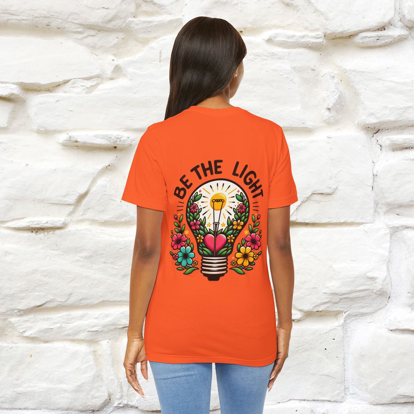''Be The Light" Cat T-Shirt| Front & Back Design | Nunu&Miao Studio - Nunu&Miao Studio
